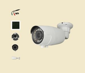 Cámara de seguridad blanca